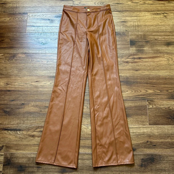 wild fable Pants - Wild Fable Women's High-Rise Faux Leather Flare Pant Copper Size 00 NWT